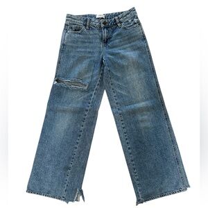 Pac Sun Low Rise Baggy Classic Blue Distressed Women's Jeans